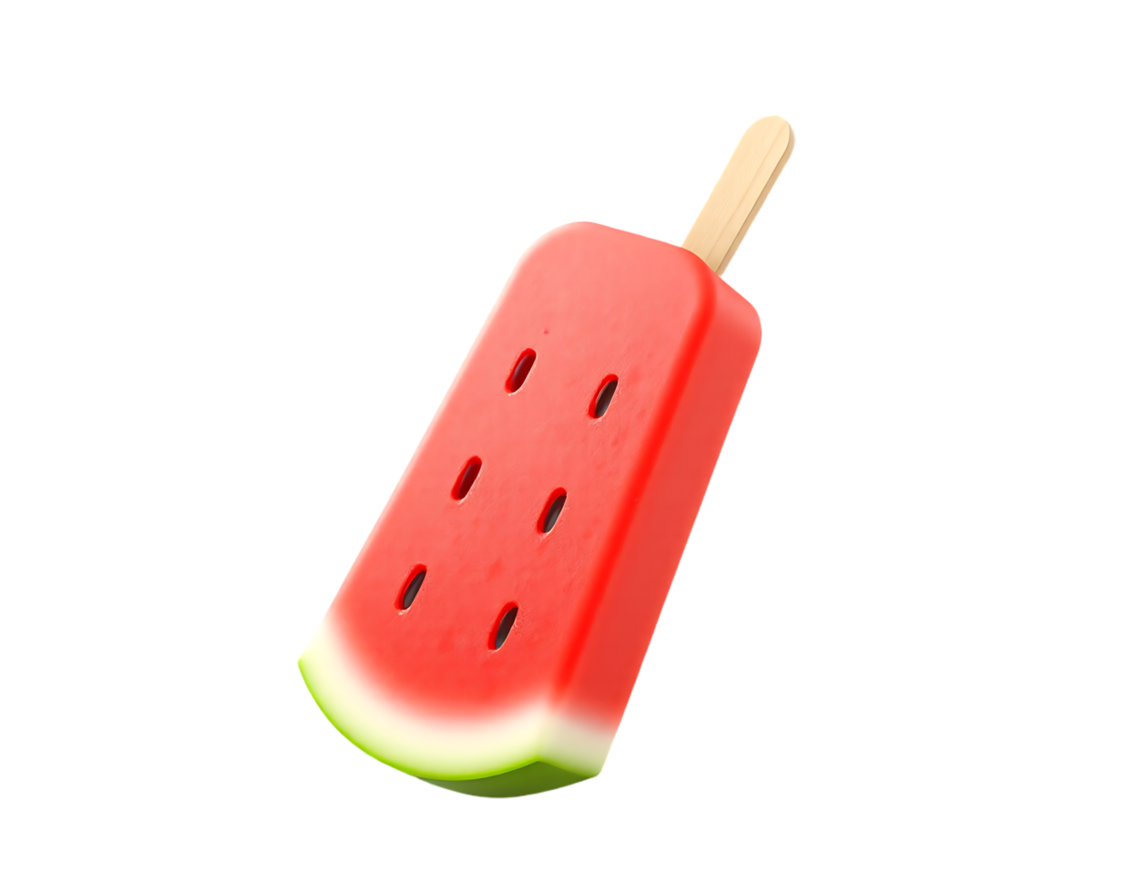 3D Render of a Watermelon Popsicle png