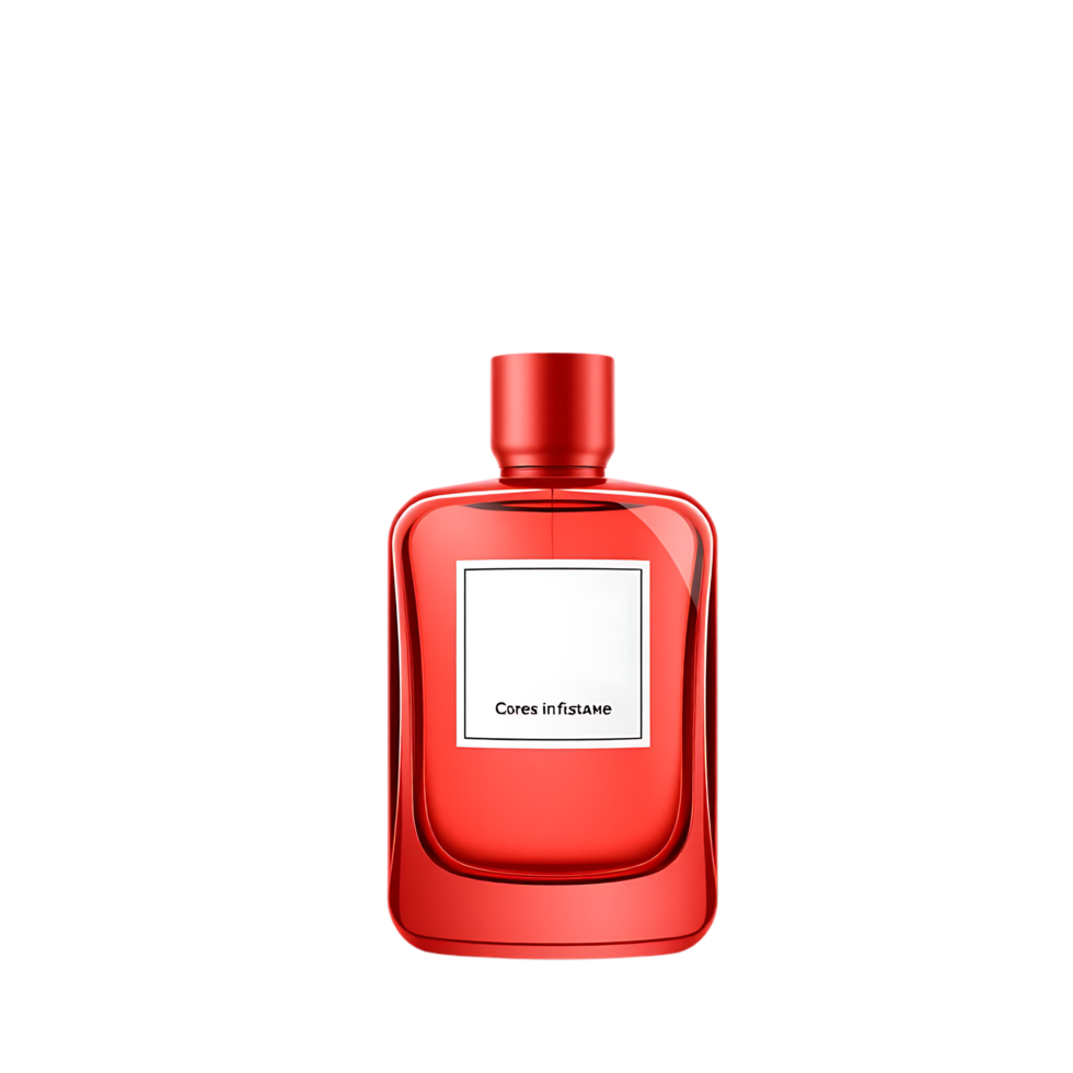 Elegant Red Perfume Bottle png