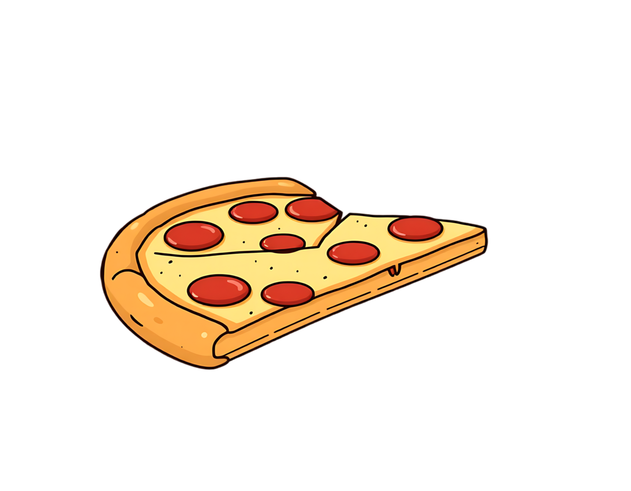 A delicious slice of pepperoni pizza ready to be eaten. png