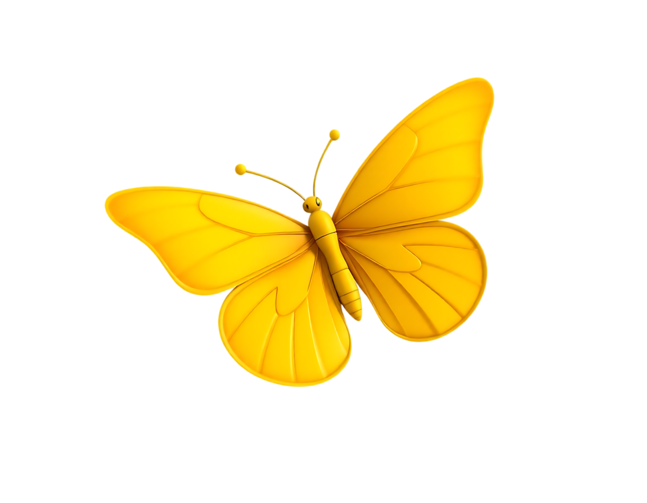 Yellow Butterfly with Transparent Background png