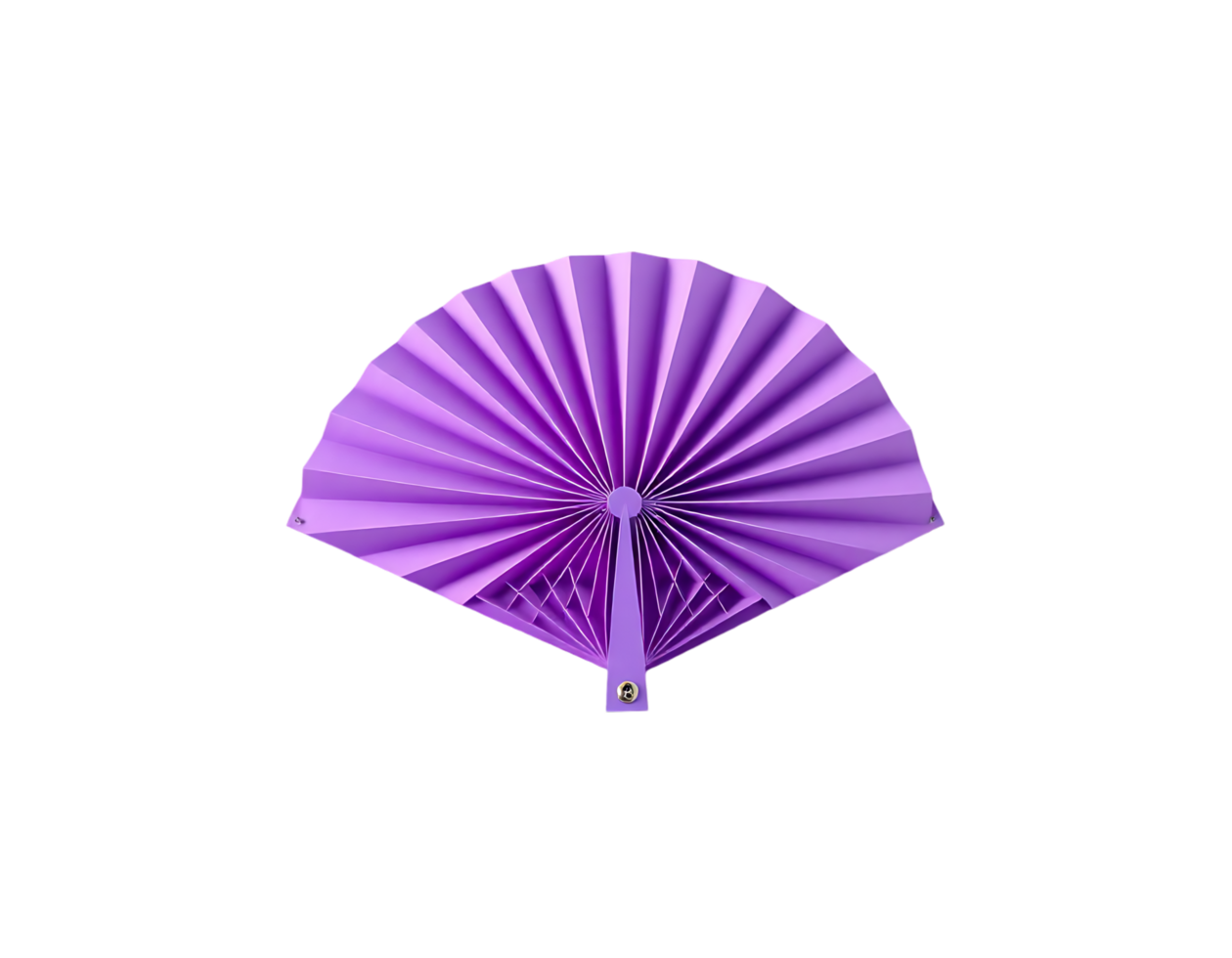 Purple Paper Fan Isolated on Transparent Background png