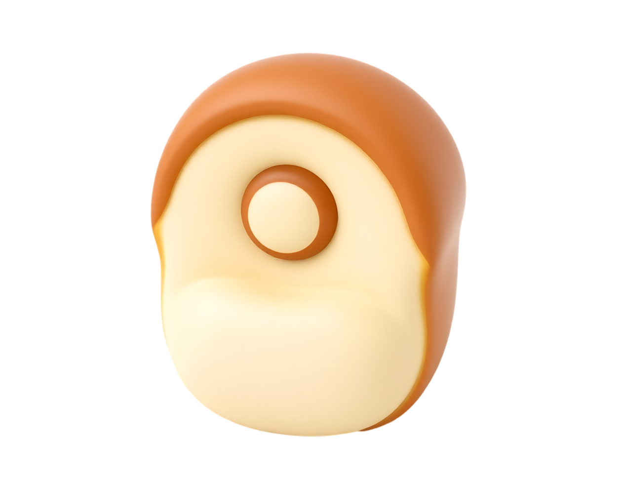 3D Rendered Donut on Transparent Background png