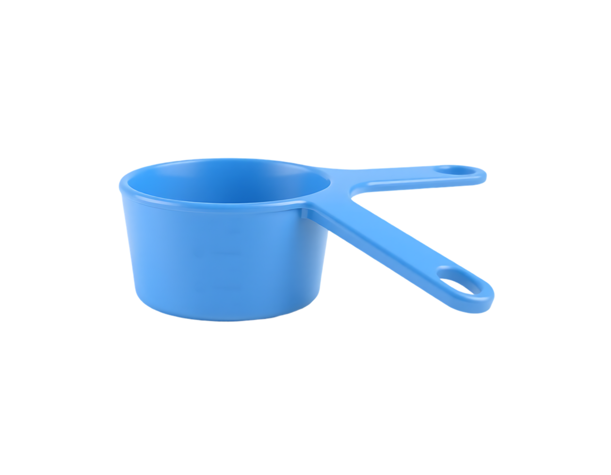 Blue plastic scoop with handle png