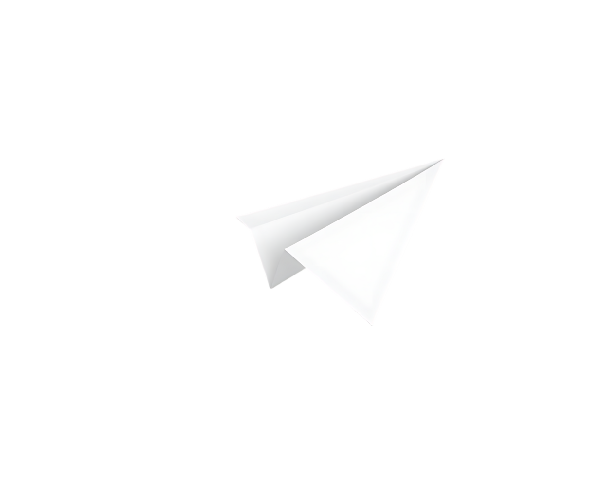 Paper airplane isolated on a transparent background png