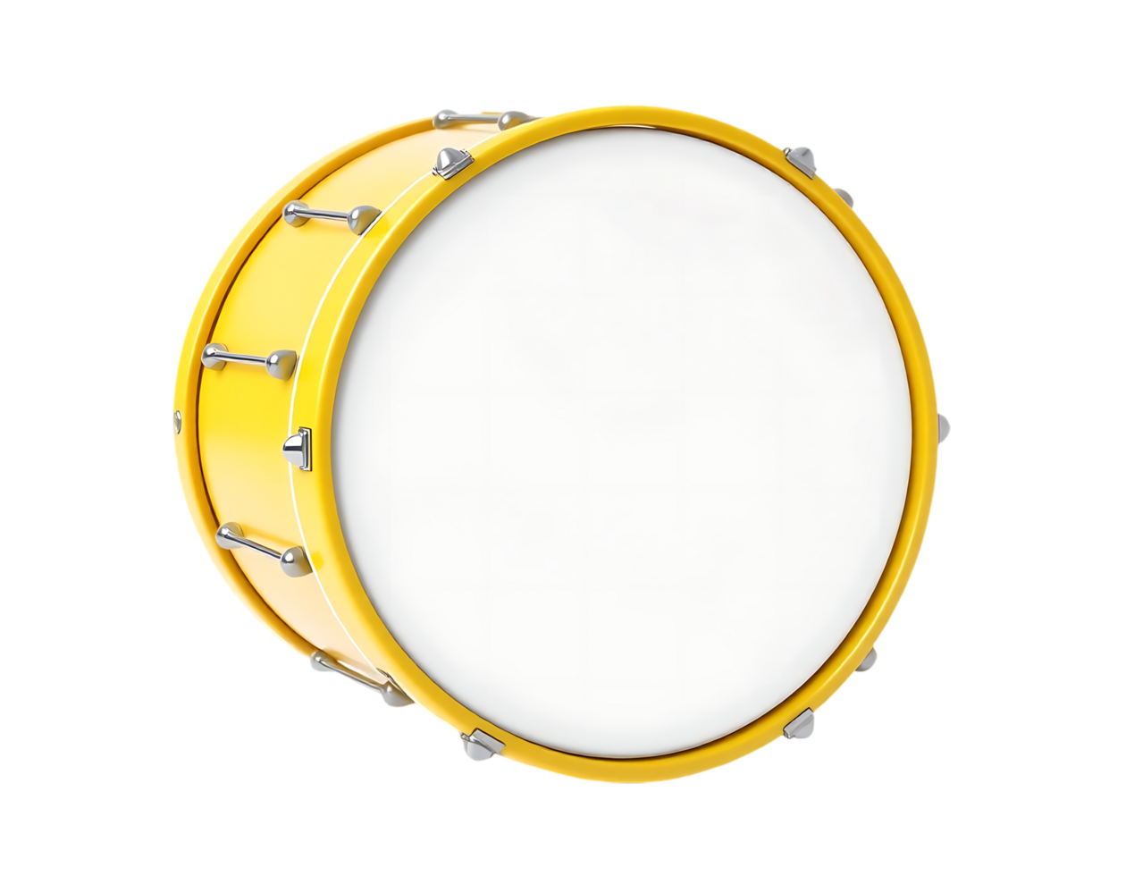 Yellow drum isolated on a transparent background png