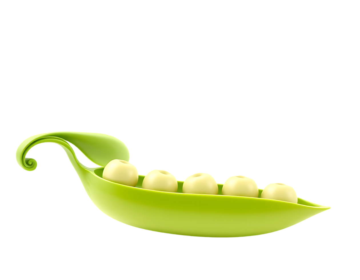 Close-up of peas in a pod isolated on a white background png