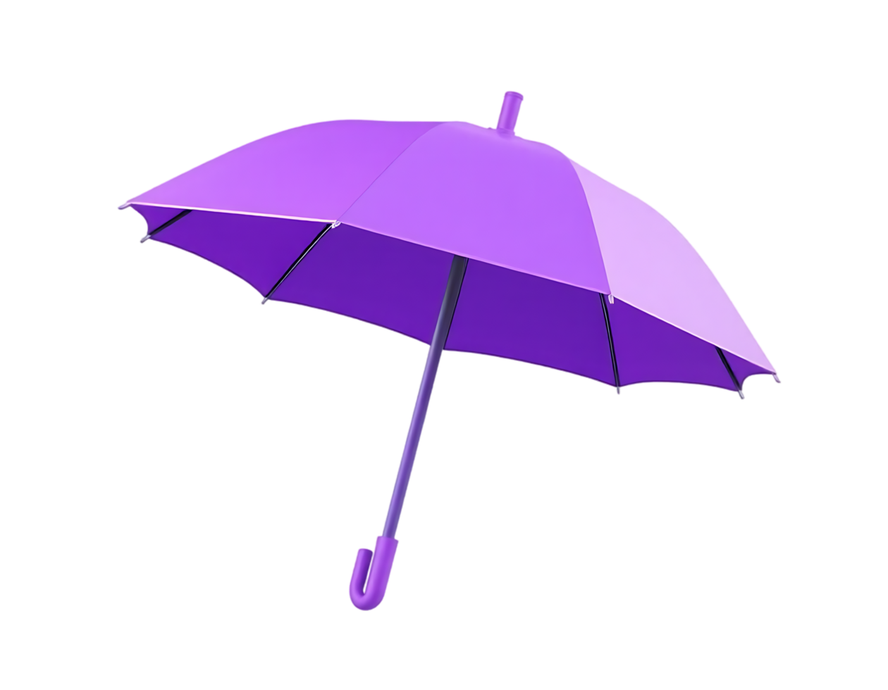 Purple open umbrella isolated on a transparent background png