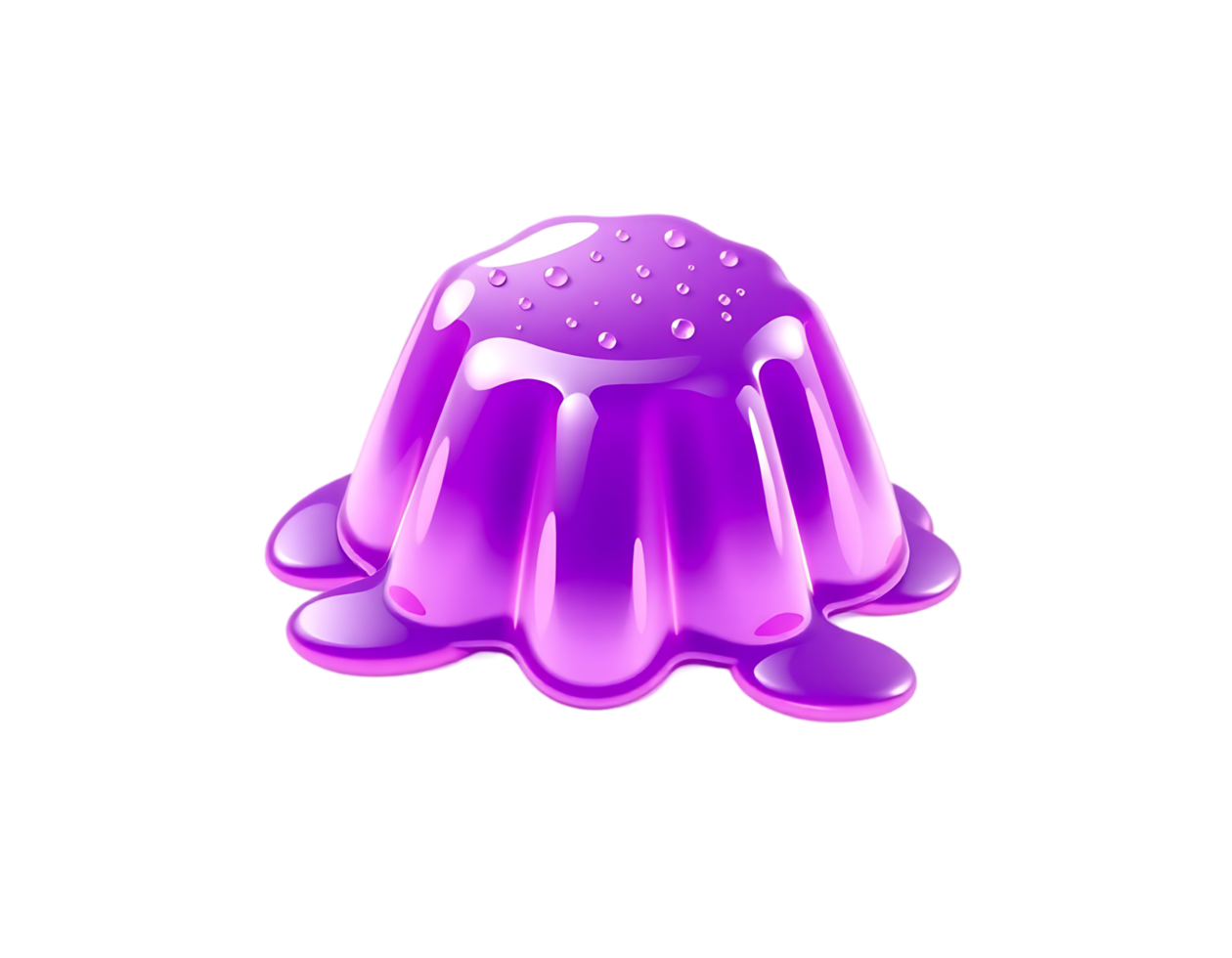 Purple Jelly Dessert with Water Droplets png