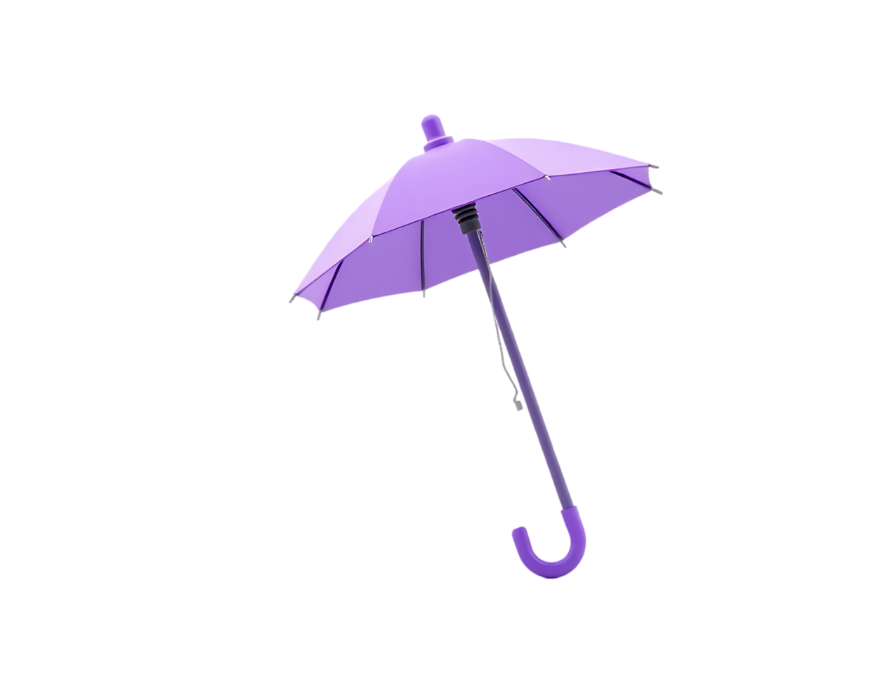 Purple umbrella rendered against a transparent background png