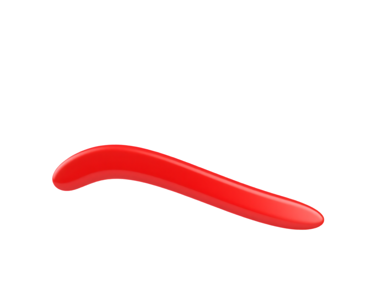 Red curved shape on a transparent background png