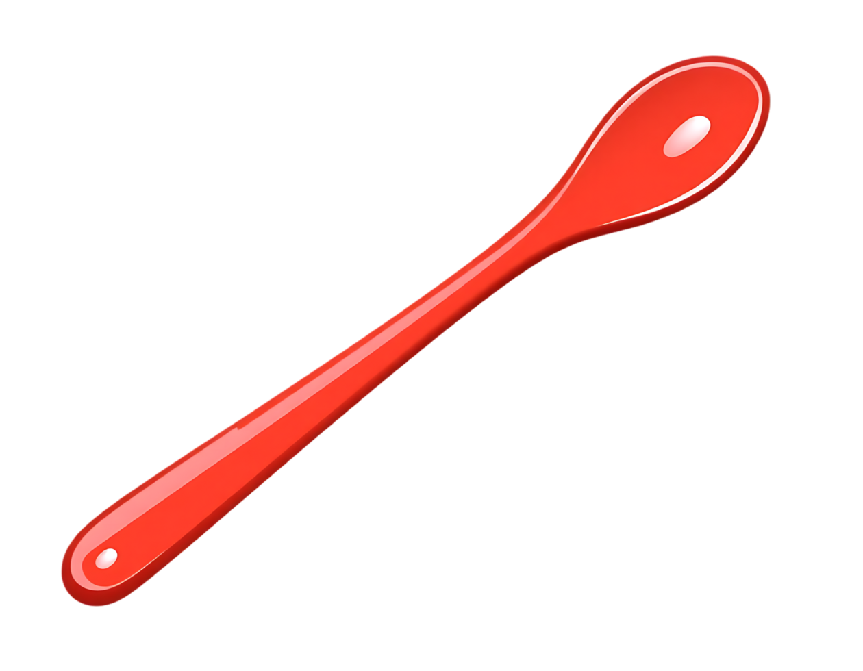 A Shiny Red Spoon for Cooking and Eating png
