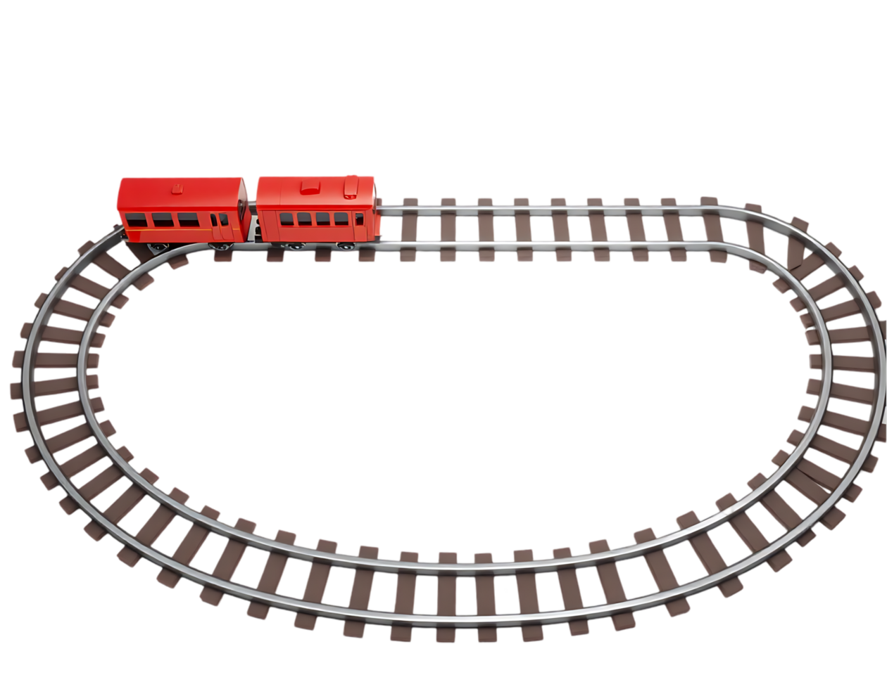 Toy train on a track png