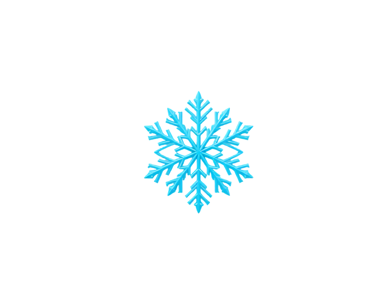 Blue Snowflake Decoration png