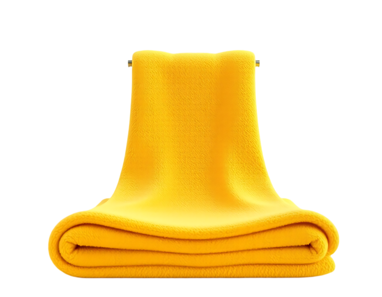 Yellow folded towel, perfect for a relaxing bath or spa experience png