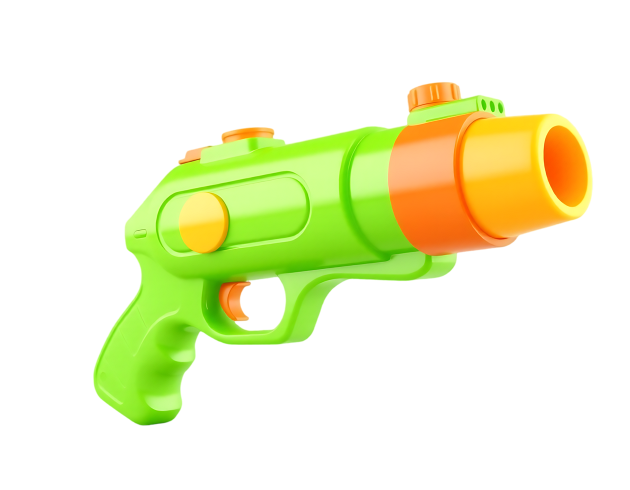 Green and Orange Water Gun Toy png
