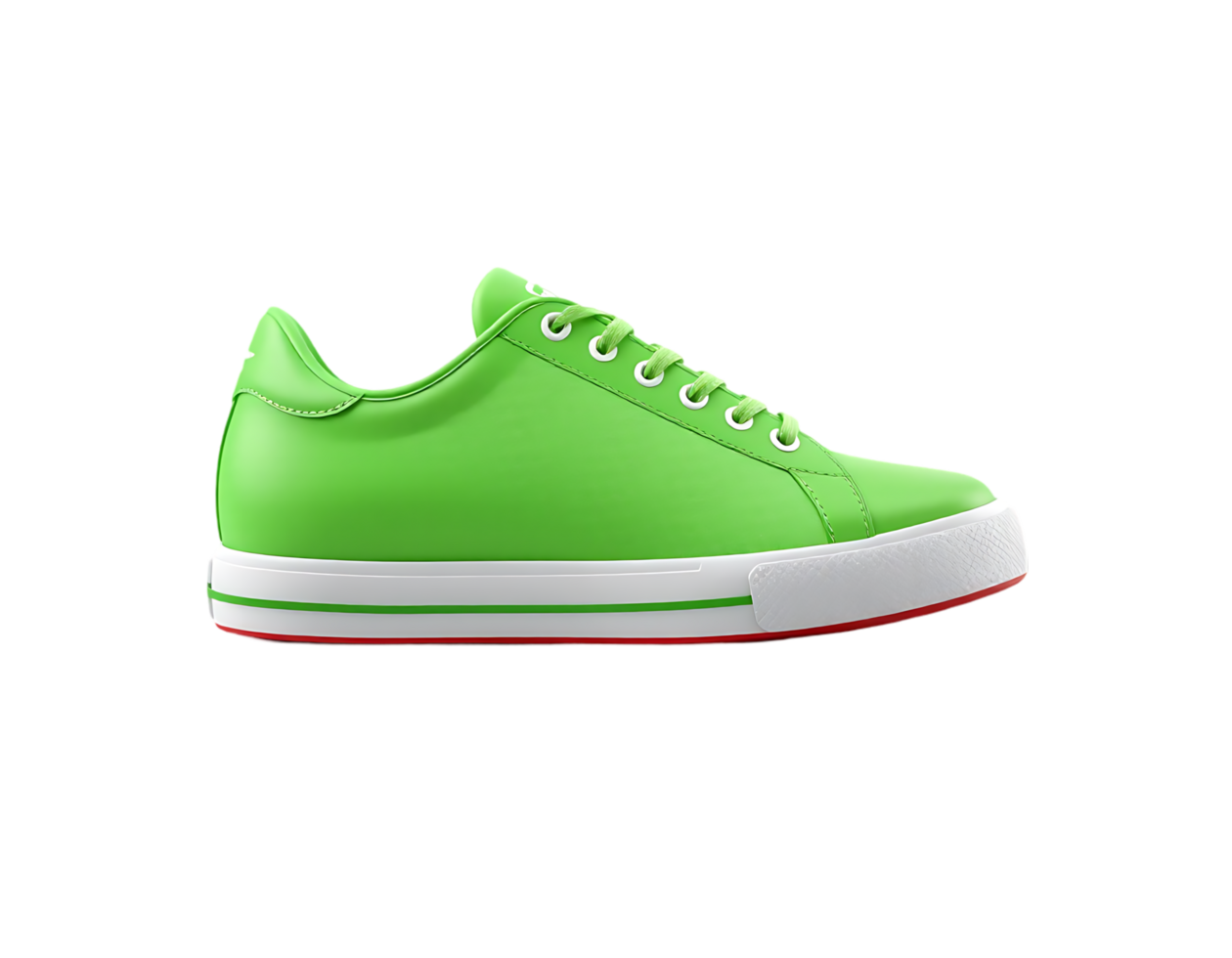 Green Sneakers with White Sole png
