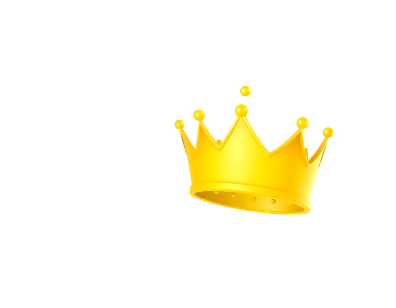 Golden Crown on Transparent Background png
