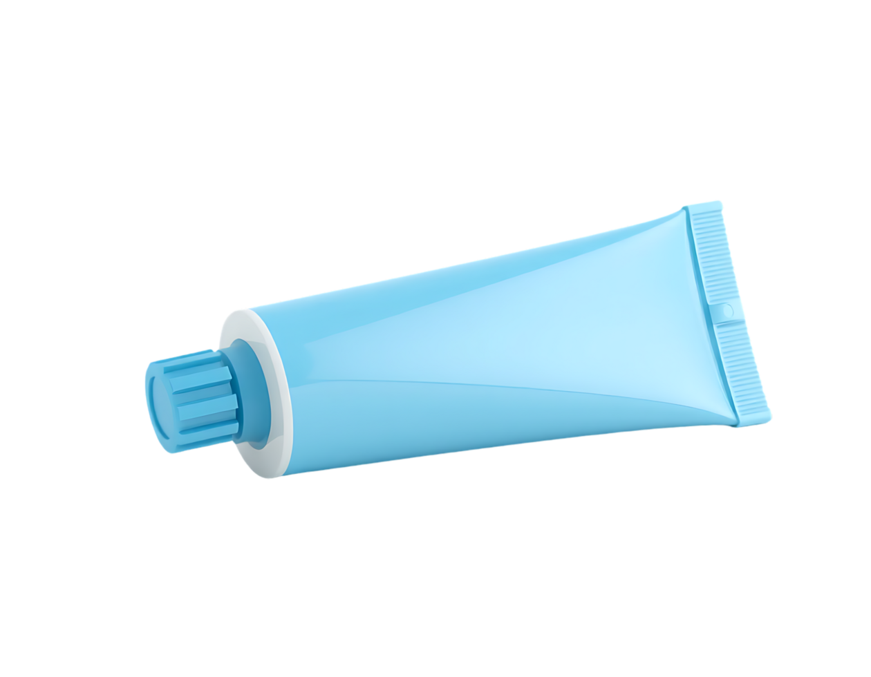 Blue tube of cream or ointment on a transparent background. png