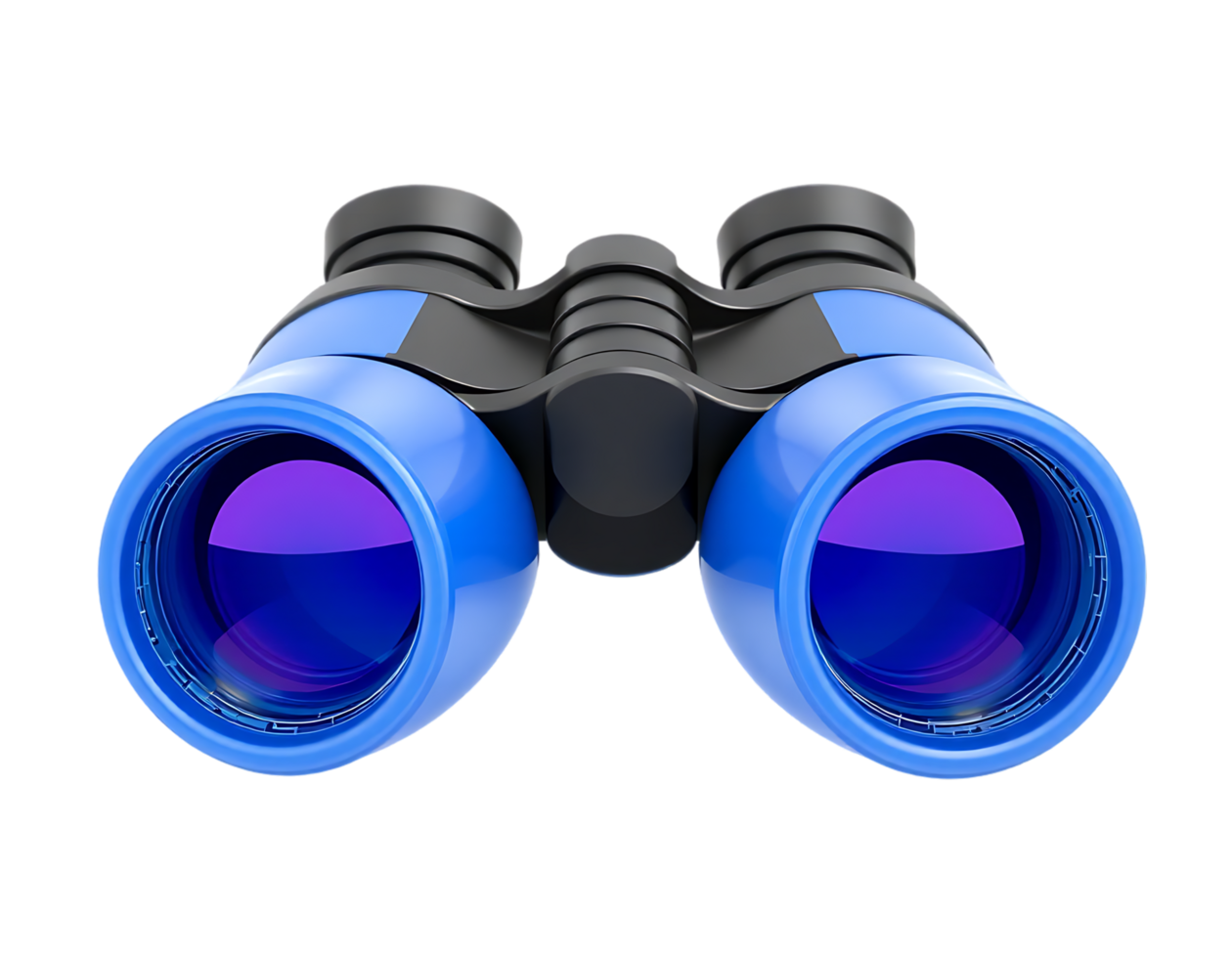 Blue and Black Binoculars for Observation and Spotting png