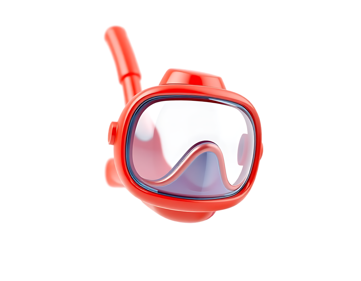 Red Snorkel Mask for Diving png