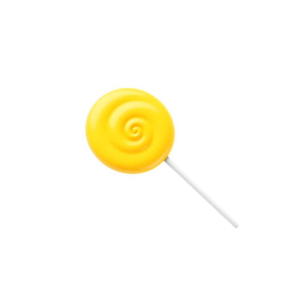 Yellow Lollipop on a Transparent Background png