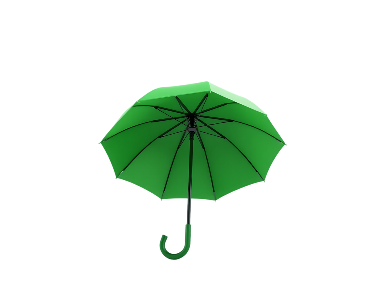 Green Open Umbrella Isolated png