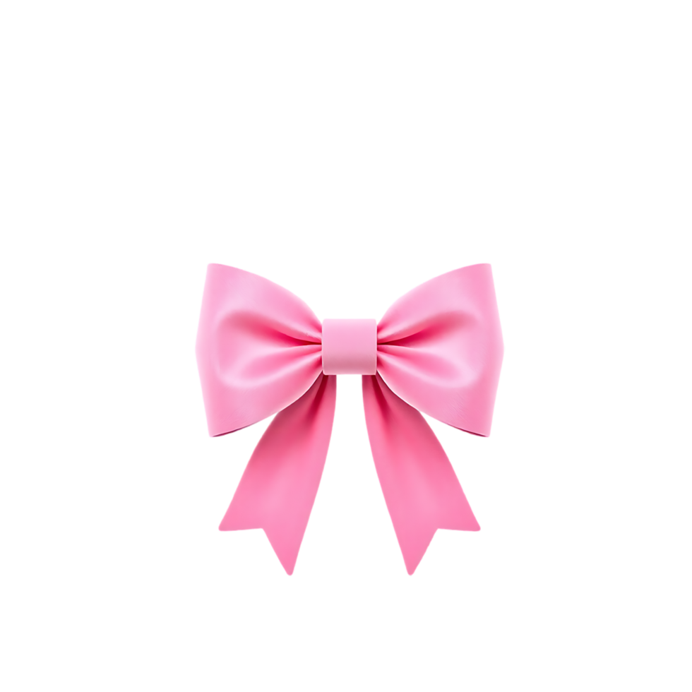 Pink Bow with Ribbon png