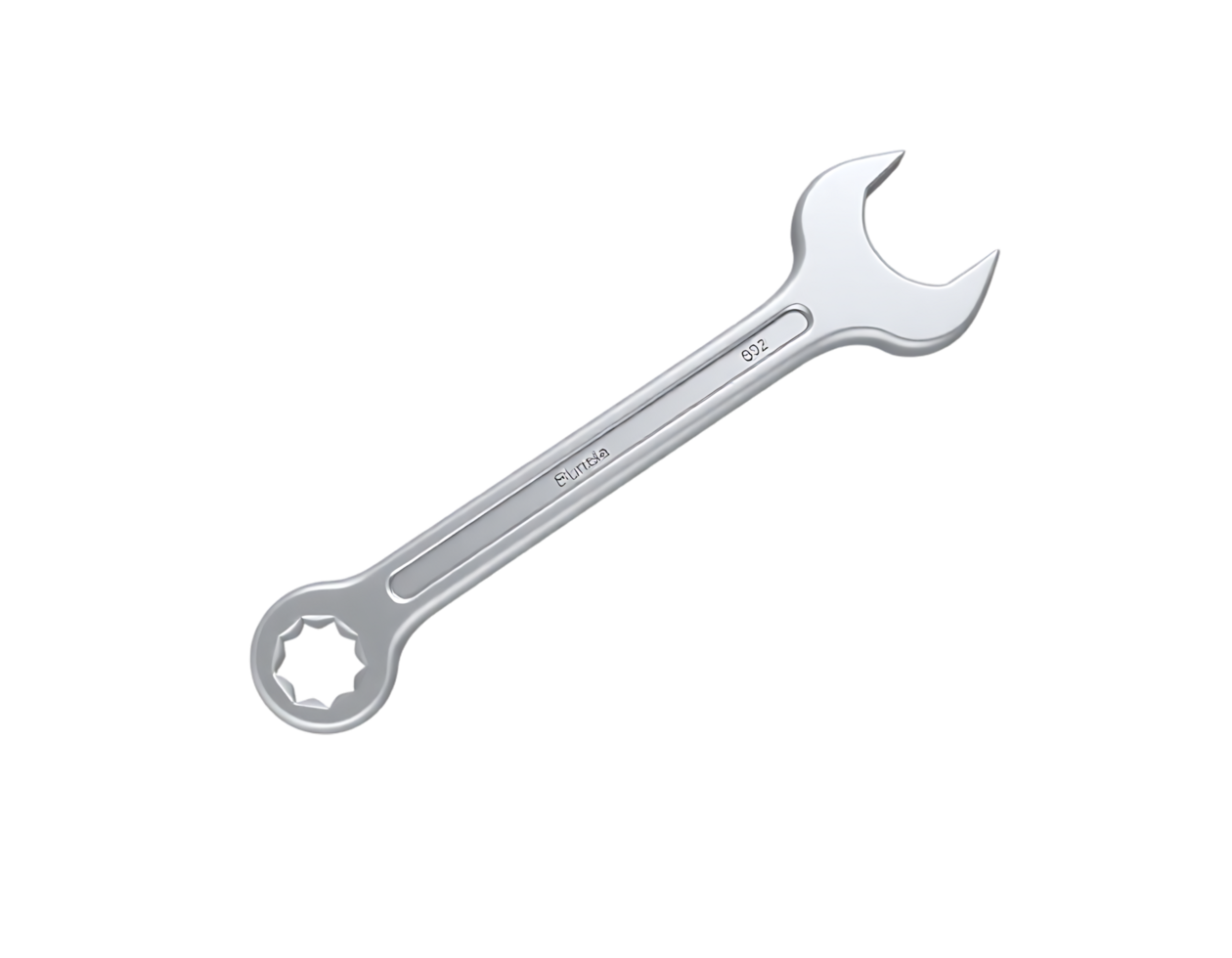 Silver wrench tool isolated on transparent background png