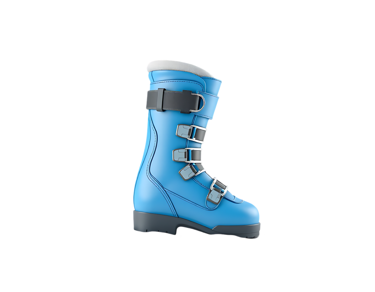Blue ski boot on a transparent background png