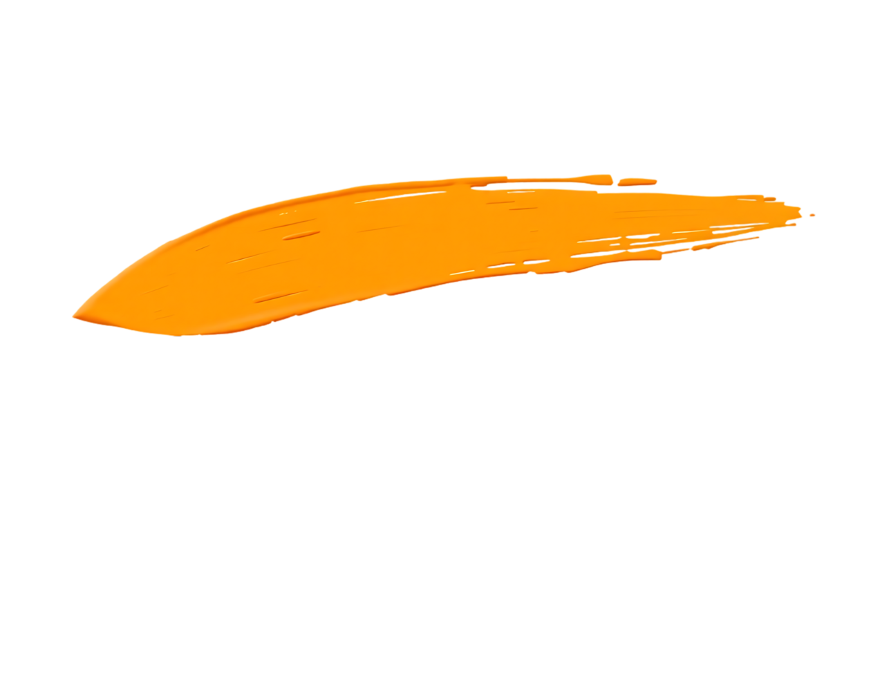Orange brush stroke for artistic design png