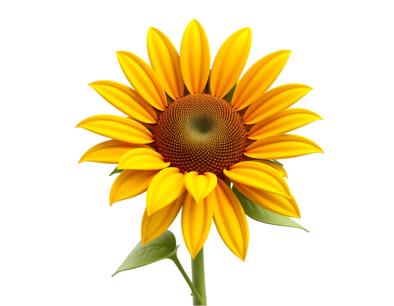 Vibrant Sunflower on Transparent Background png