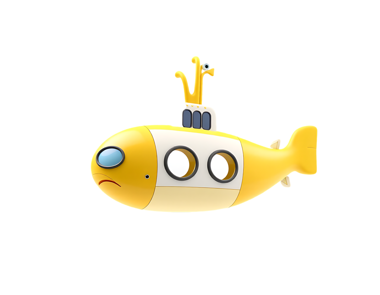 Cartoon Yellow Submarine Illustration png