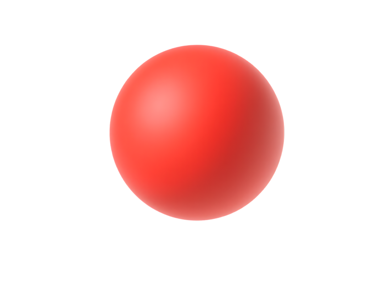 Red Sphere on Transparent Background png