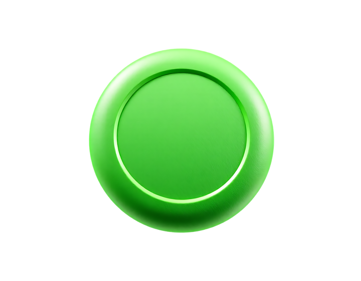 Green Glossy Round Button png