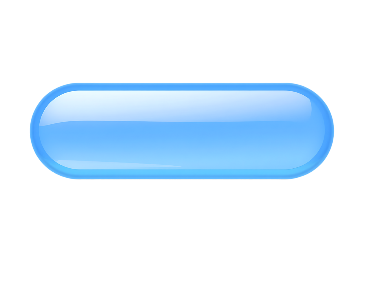 Blue Glossy Rounded Button for Web Design png