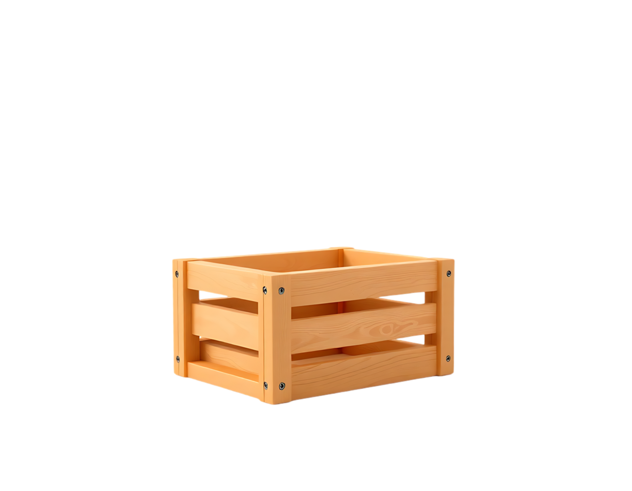 Wooden crate isolated on a transparent background png