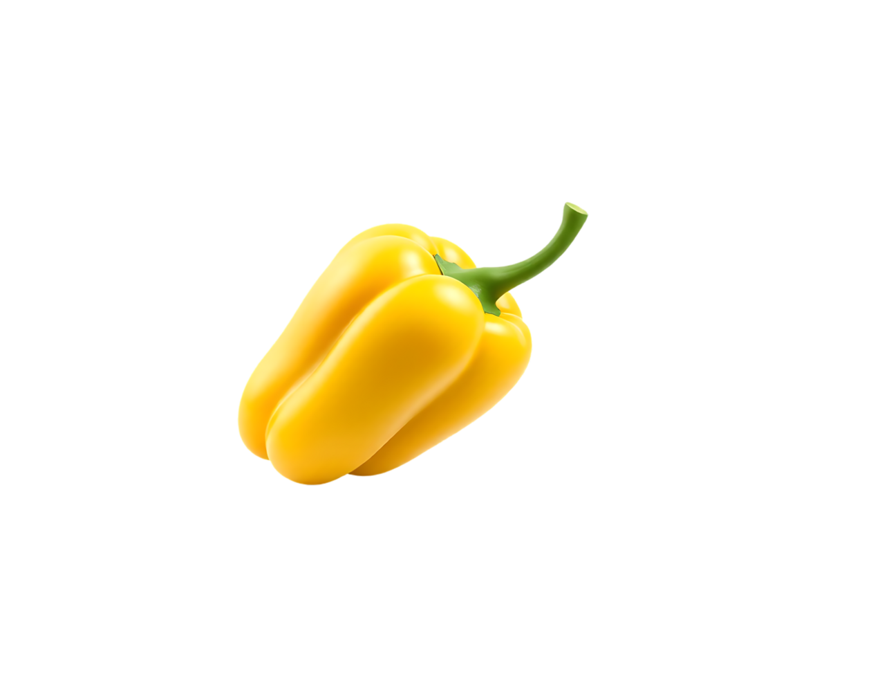 Yellow bell pepper isolated on transparent background png