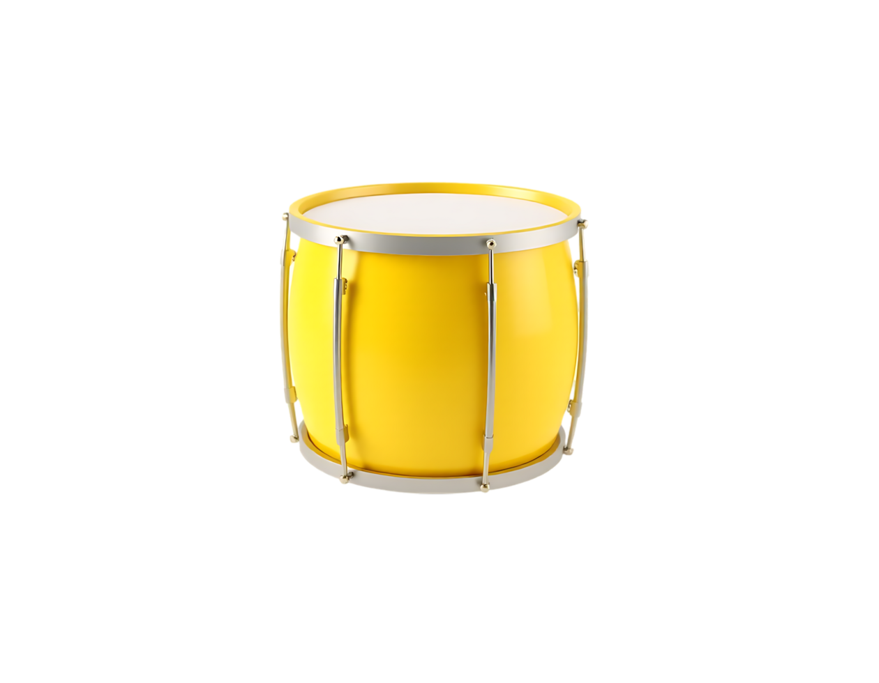 Yellow drum isolated on transparent background png