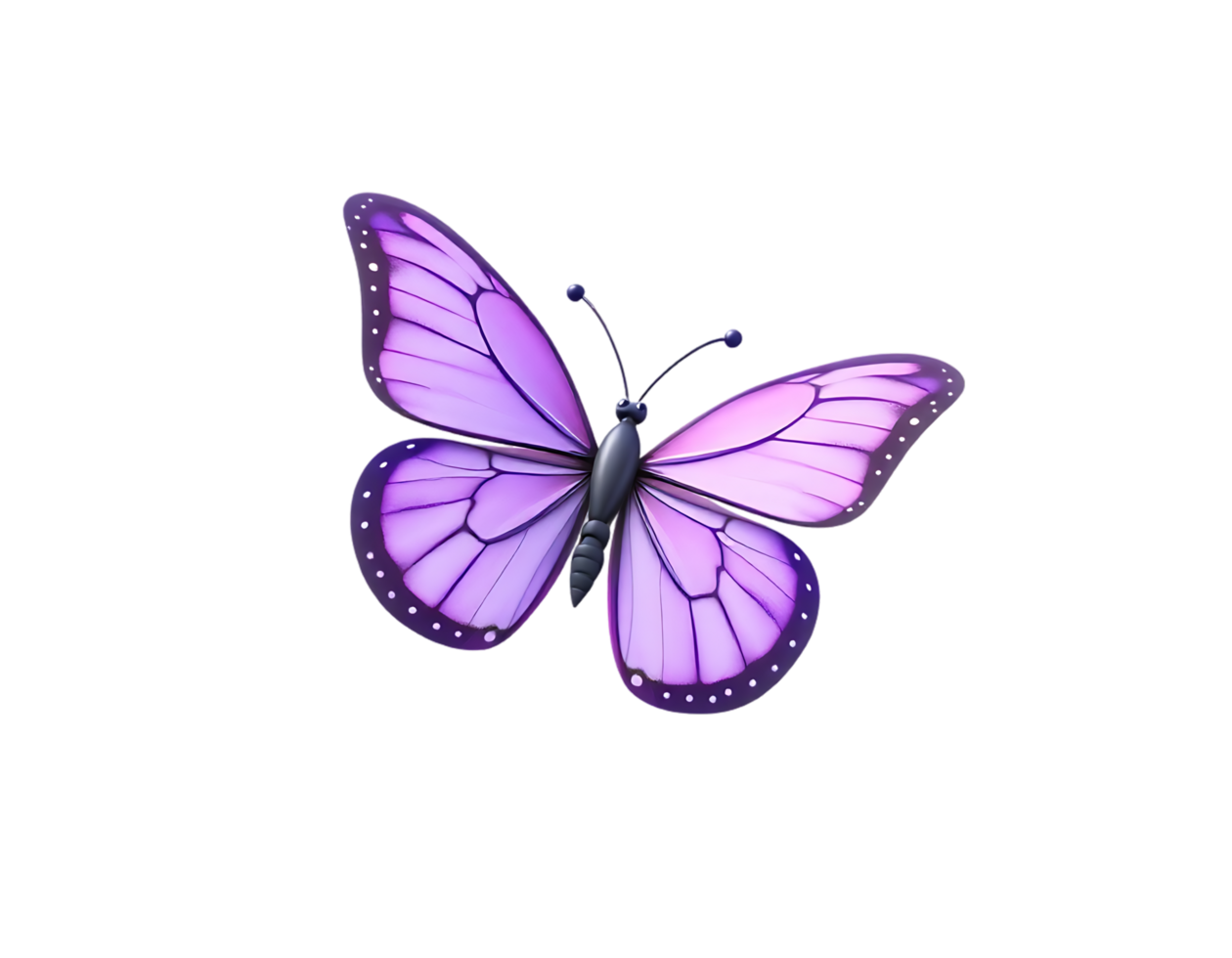 A beautiful purple butterfly with delicate wings png