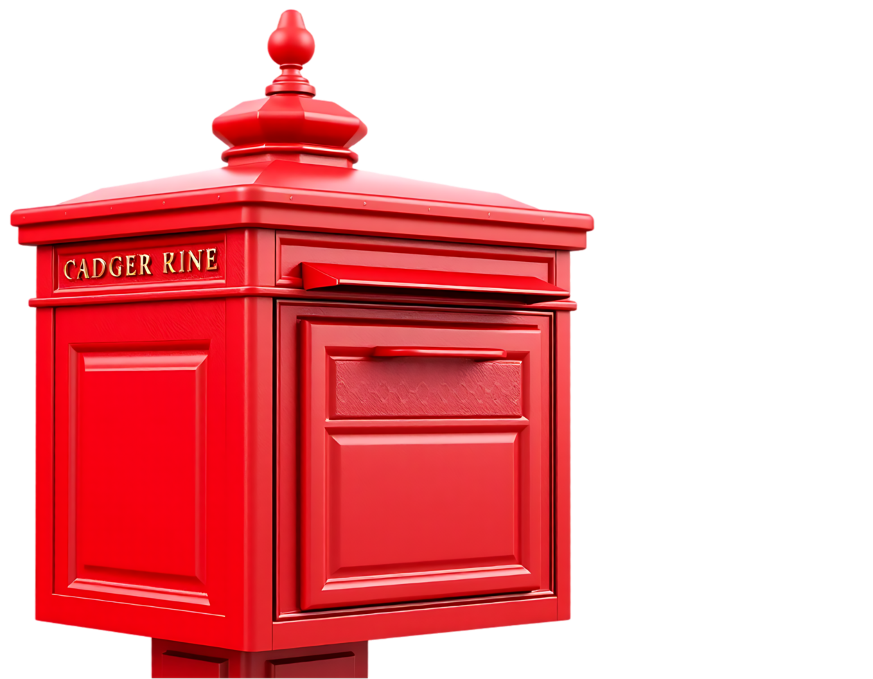 Close-up of a Red Mailbox in an Urban Setting png