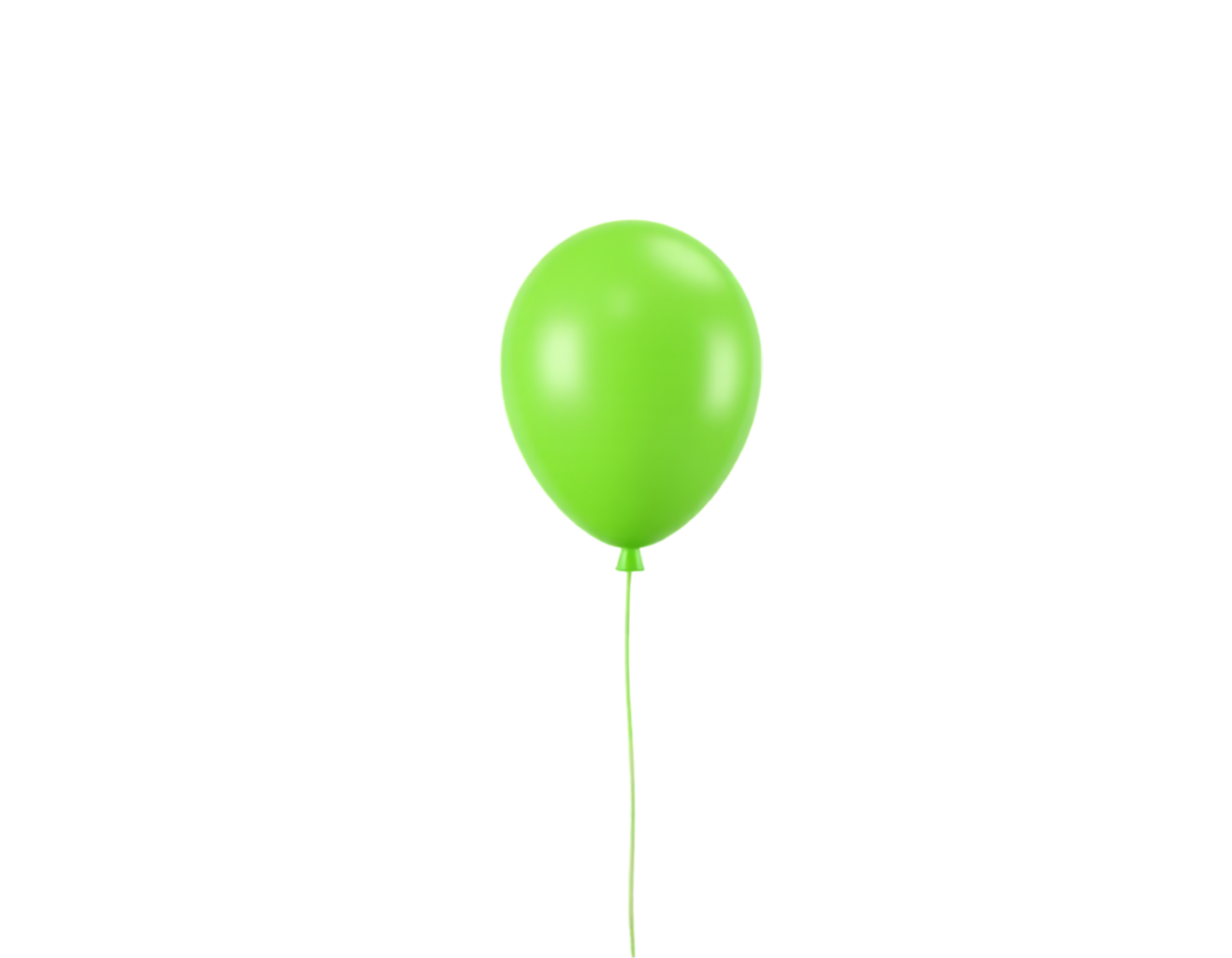 Green balloon floating in the air png