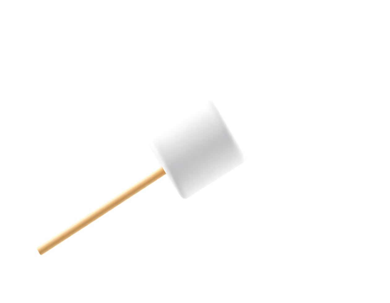 Marshmallow on a stick, ready for roasting png