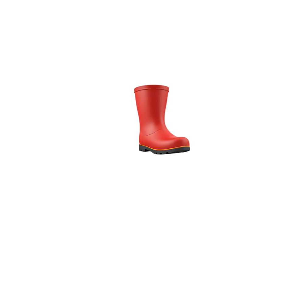 Red Rubber Boot for Rain png