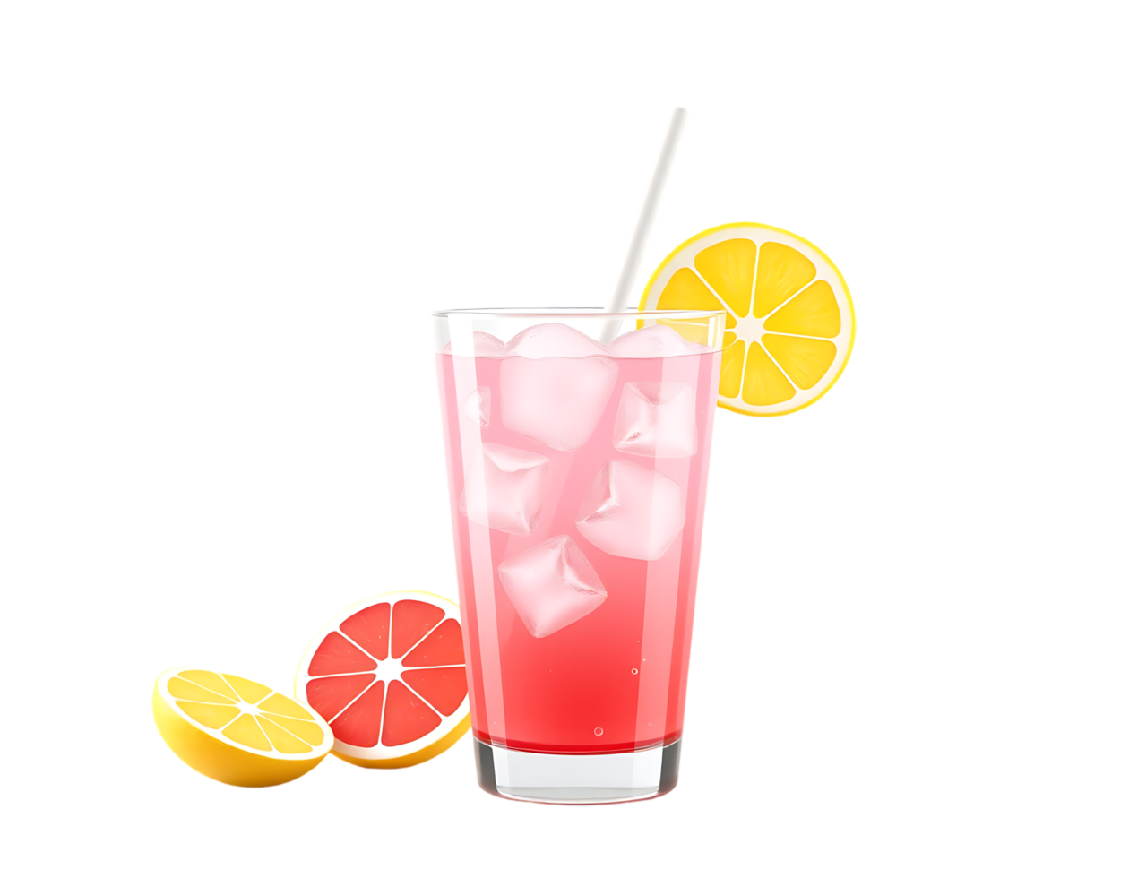 Refreshing Citrus Cocktail with Lemon and Grapefruit png
