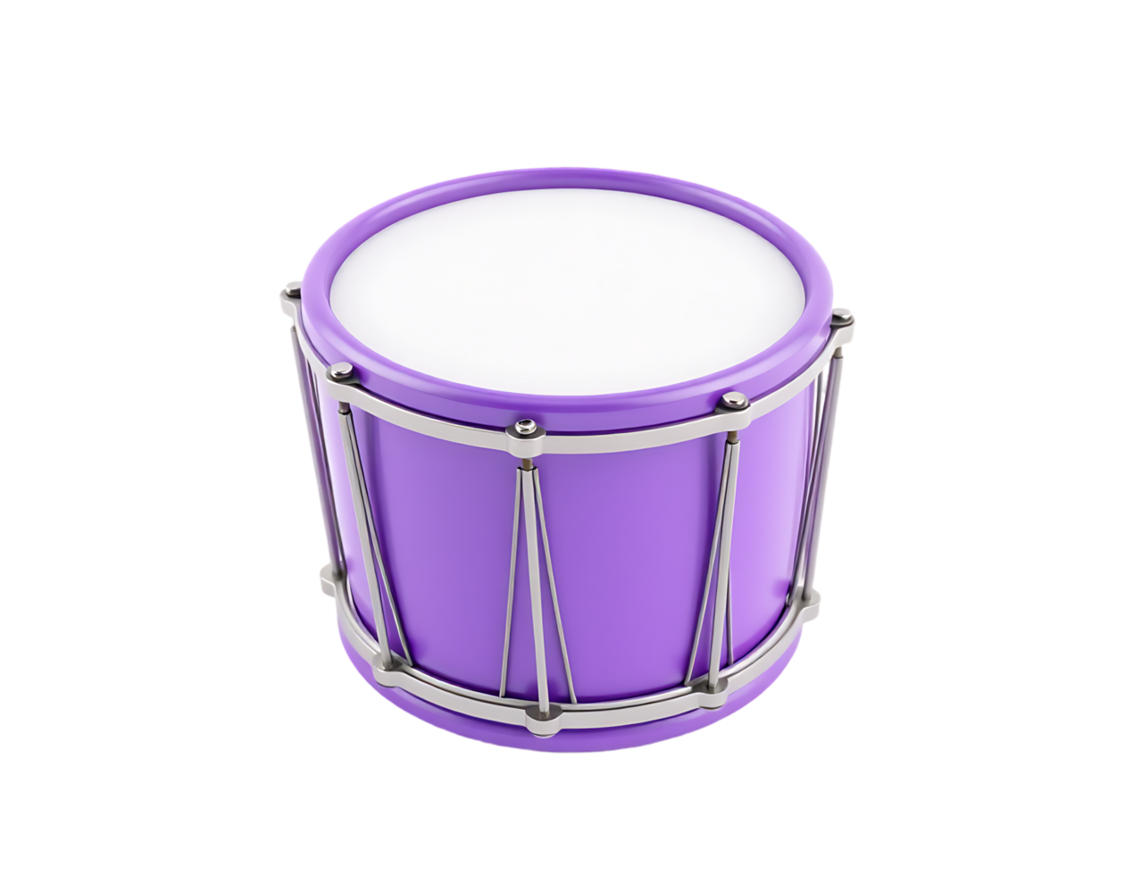 Purple Snare Drum Cartoon Isolated Object png