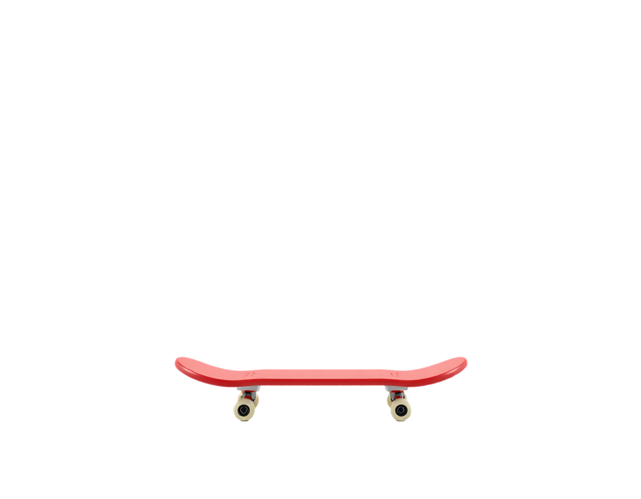 Red Skateboard Isolated on Transparent Background png