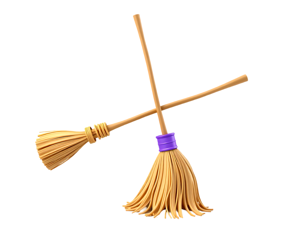 Two Crossed Witch Brooms png