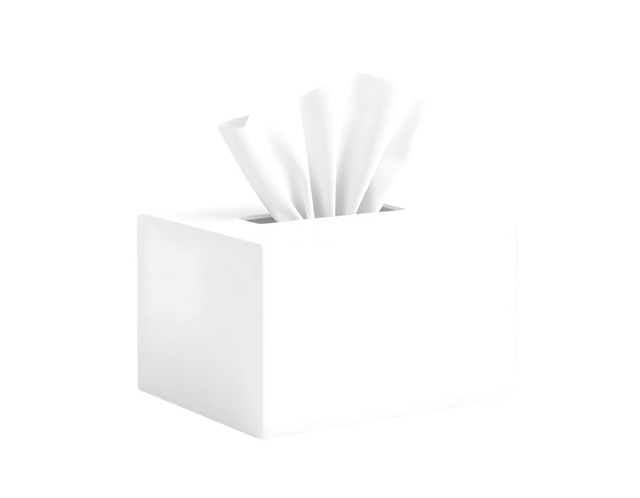 Tissue box with tissues coming out png
