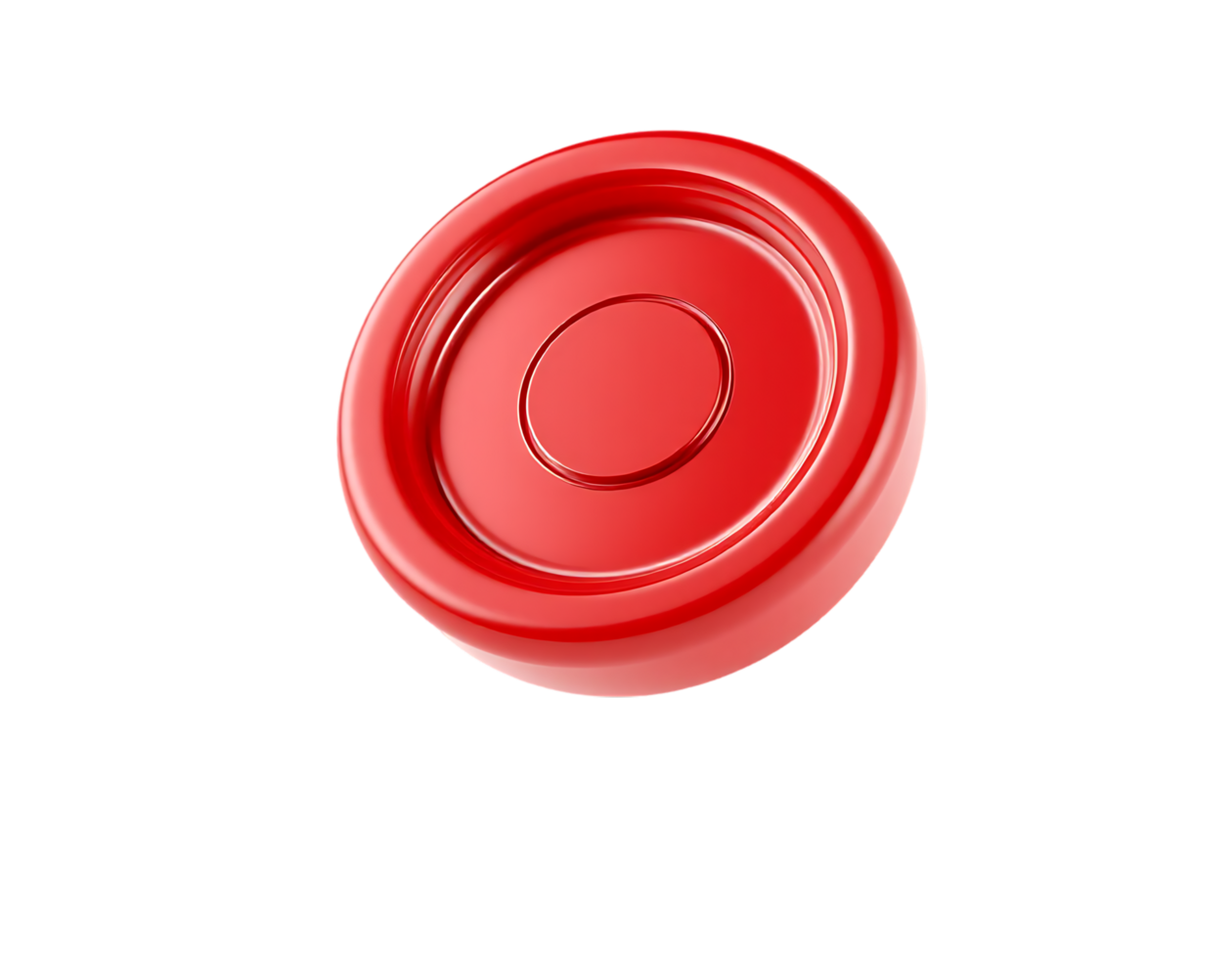 Red Wax Seal Stamp Isolated on Transparent Background png