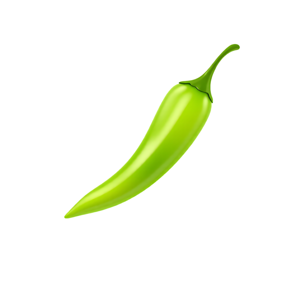 Green chili pepper isolated png